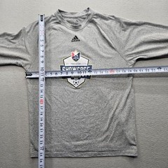 Adidas Men’s Size Small Gray Long Sleeve Performance T-Shirt Soccer