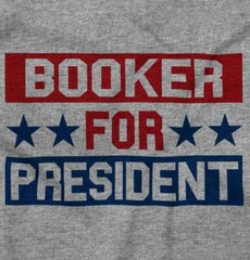 Cory Booker For President Political Voting Adult Short Sleeve Crewneck Tee
