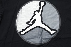 Jordan Retro 8 Jumpman Logo Mens T Shirt Size Small in Black Silver/ Grey