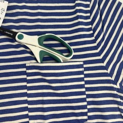 J.Crew Shirt Mens XL Blue White Stripe Slim Pocket Crewneck Tee Casual Top
