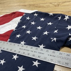 Redhead American Flag Shirt Men L vtg 90s y2k Asymmetric Cut &Sew Red White Blue
