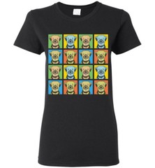 Border Terrier Cartoon Pop-Art T-Shirt – Men Women Youth Tank Short Long Sleeve