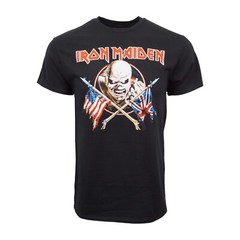 IRON MAIDEN SKULL FLAG GRAPHIC T SHIRT