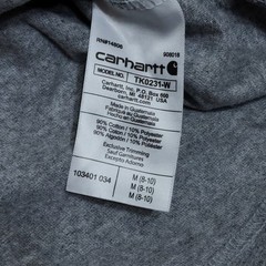 Carhartt Mens M Medium Gray Loose Fit Long Sleeve Graphic Logo Tee Shirt TK0231