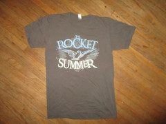 ROCKET SUMMER T SHIRT Bryce Avary Band Concert Tour Tee Bird Gray adult SMALL