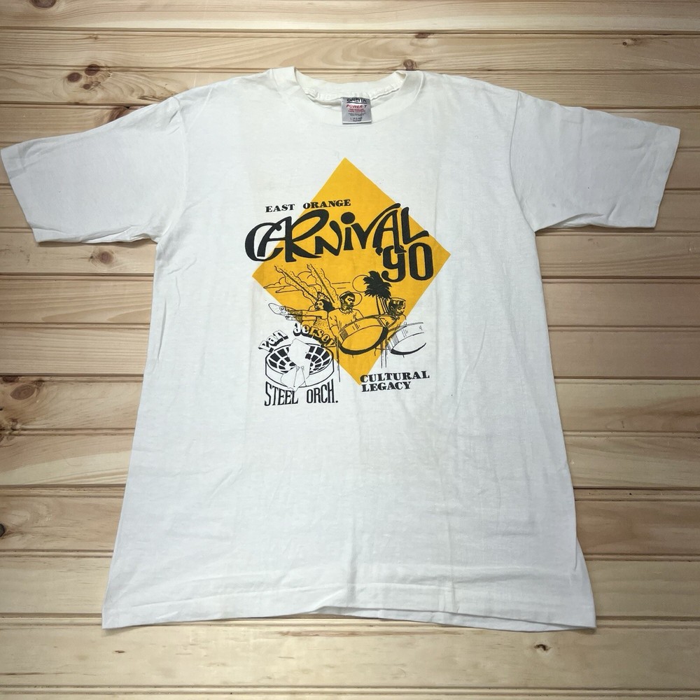 Vintage 1990 East Orange New Jersey Carnival Steel Orchestra Shirt Size Large