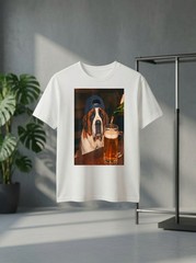 Saint Bernard Drinking Beer Funny Fathers Day Dog Meme Shirt