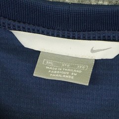 Vintage Nike Center Swoosh Men 3XL Navy Blue T Shirt 2000s Silver Tag Y2K