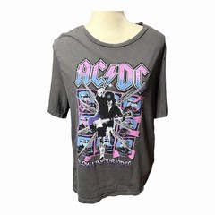 Divided H&M AC/DC Blow Up Your Video World Tour Short Sleeve TShirt Women Size M