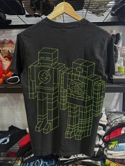 Stussy x Delta Giant Robot T-Shirt Black Neon Green Size S Graphic Tee