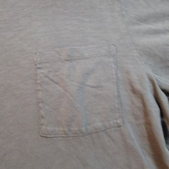 J.Crew Mens Gray Garment Dyed Slub Cotton Crew Neck Pocket Tee T-Shirt SZ XL