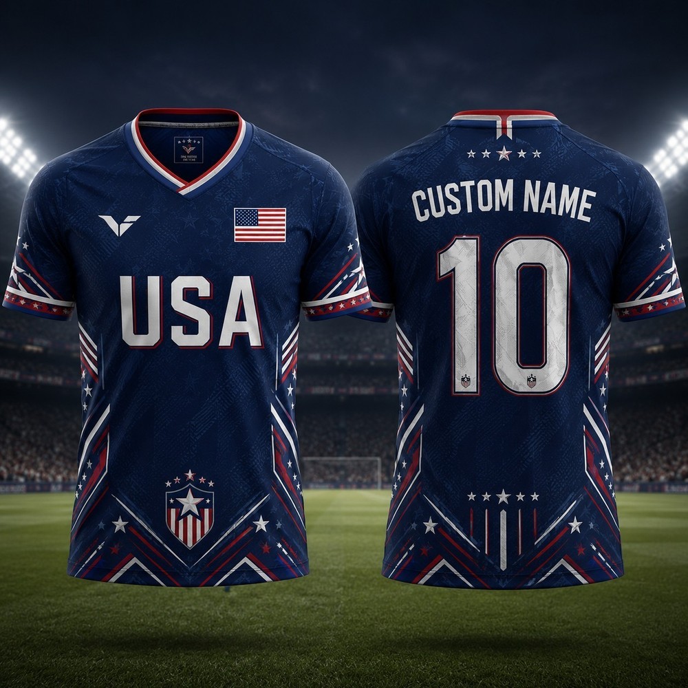USA Custom Name Number Shirt Personalized Soccer Fan Jersey All Sizes