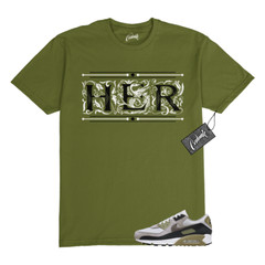 Air Max 90 Light Bone Neutral Olive College Grey Stone T Shirt to Match HERCD