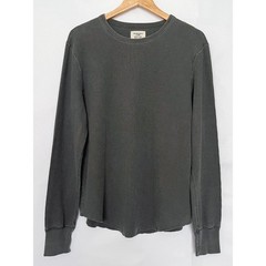 Buck Mason Mens Vintage Thermal Surplus Tee Long Sleeve Waffle Size Medium Gray