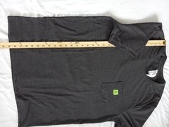 Humants Men’s Large Workwear /Outdoor Jersey Pocket Tee Dark Gray heather Cotton