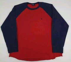 Vintage Polo Ralph Lauren Raglan 2 Tone T Shirt Pony Logo RL Sport USA Vtg 90s