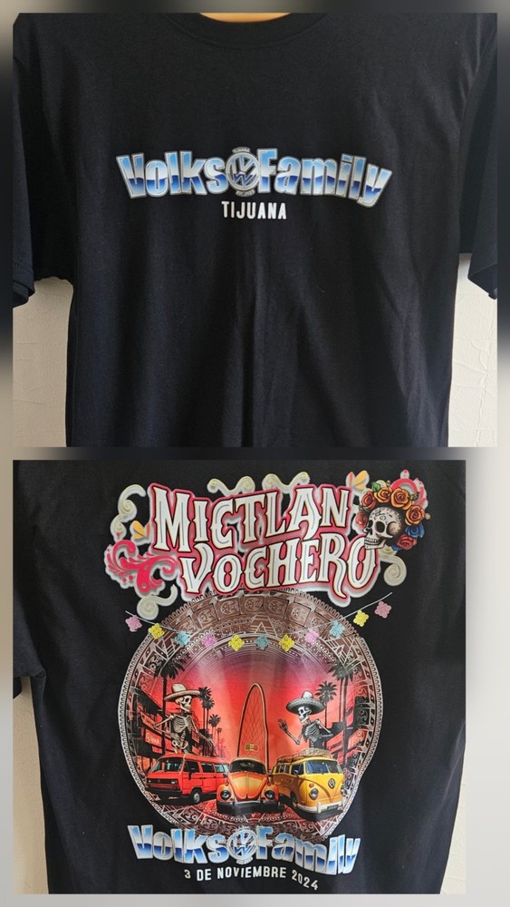 Tijuana Volkswagen Mictlan Vochero “Volks Family” 2024 Event Tee Sz M