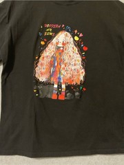 Men’s Black T-Shirt with Colorful Character Print short Sleeves Sz XL