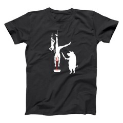 Pig Line Butcher Vegetarian Vegan Funny Humor Black Basic Men’s T-Shirt