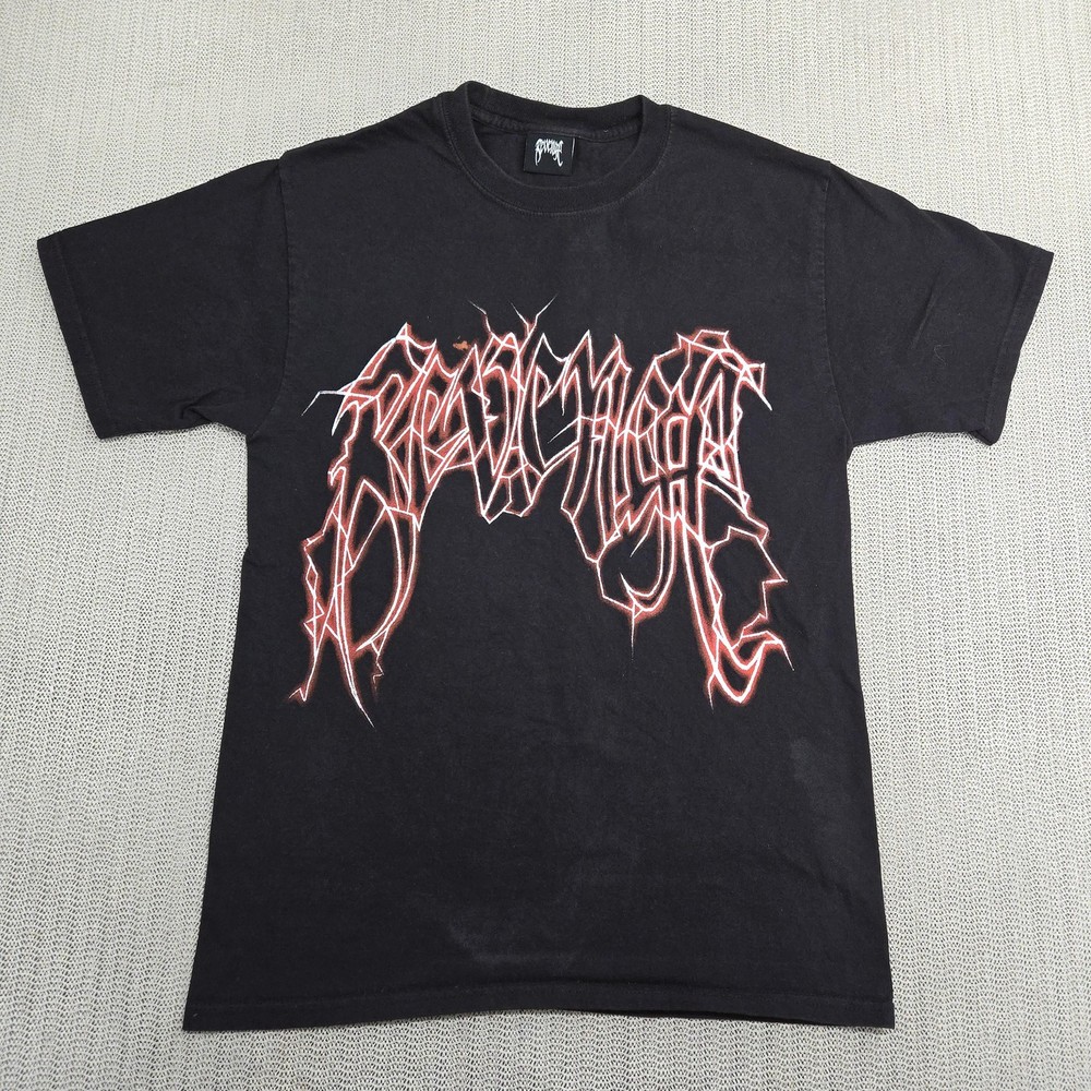Revenge Shirt Mens Medium Black Lightning Globe Graphic Streetwear Hype Anarchy