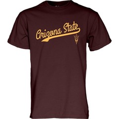 Blue 84 Mens Arizona State Sun Devils T-Shirt Cursive Team Color Team Color