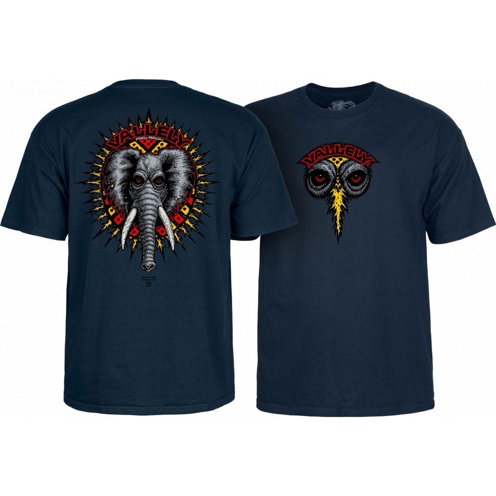 Powell Peralta Skateboard Shirt Mike Vallely Elephant Navy