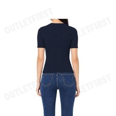 CALVIN KLEIN MODAL STRETCH MONOGRAM LOGO GRAPHIC SLIM T-SHIRT COLOR NAVY CODE: