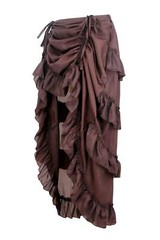 Women’s Steampunk Gothic High Low Cyberpunk Skirt Vintage Party Outfit