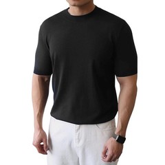 For Men For Casual Wear Mens Knitted Tee Office Outfits Knitted Fabric