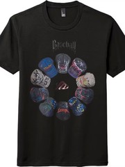 Baseball Cap Collage Casual Graphic T-Shirt-Retro Streetwear Dad Hat Daily Tee