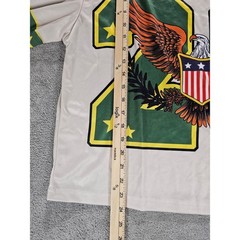 Manfinity Greatness Eagle Jersey Shirt Mens Medium White Green Streetwear Tee