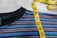 Vintage 90s Santana Striped Pocket T-Shirt Men’s L Acrylic Grunge Skater Surfer