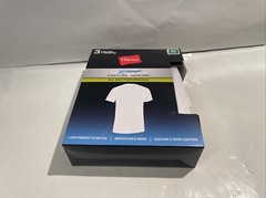 Hanes Men’s Mesh White Undershirt X Temp 3-Pack White Size XL, New