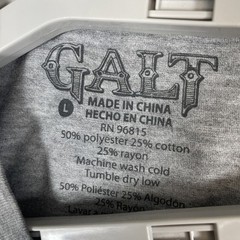 Galt T Shirt Men Large Gray American USA Home of the Brave HWY Sign NEW Patriot