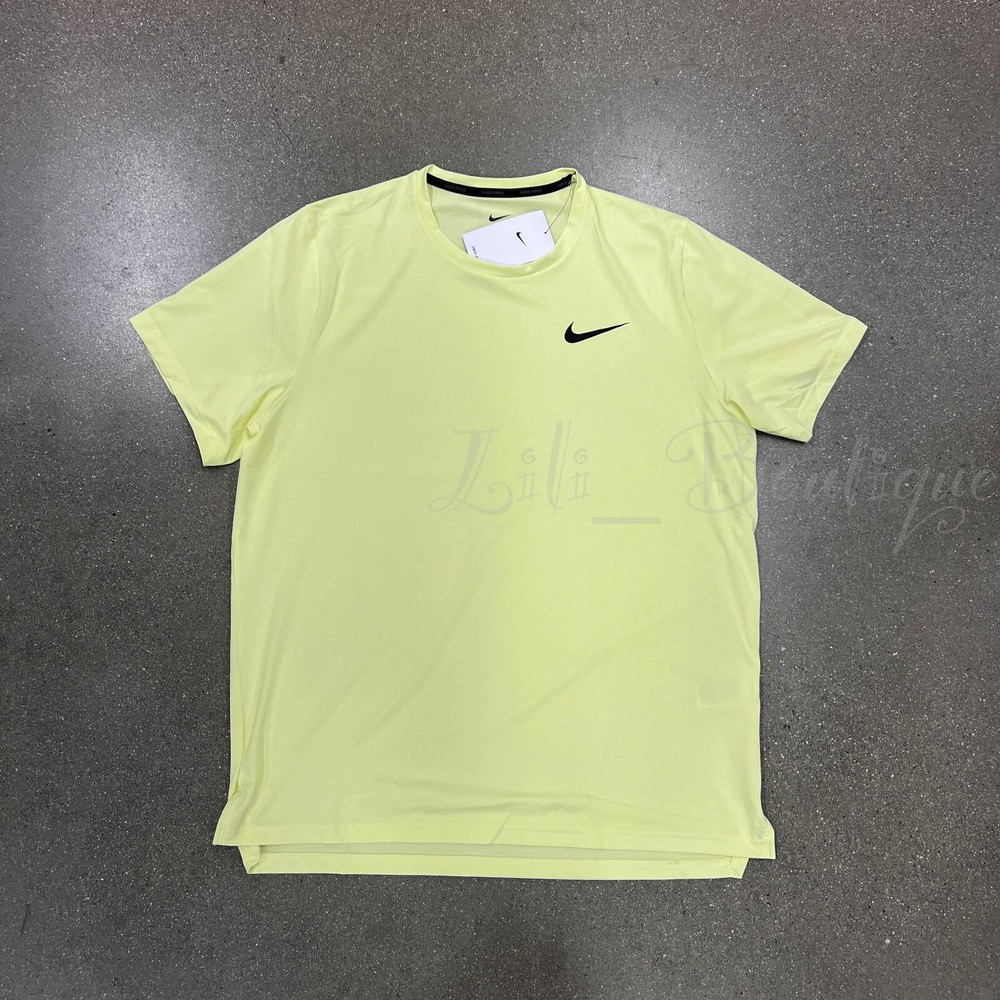 Nike Pro Men’s Dri-FIT HPR Training Top Tee CZ1181-331 Yellow Black NWT Size M