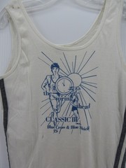 VTG Champion Shirt Men Small (L) Blue Bar Track 70s 80s Tank Top Running Singlet