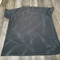 Black/Gray Utility Rock N Roll Guitar T-Shirt Mens XXL Grunge Metal Aop
