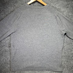 J.Crew Henley Oarsman Thermal Shirt Mens Large Gray Cotton Ribbed Cuffs Casual