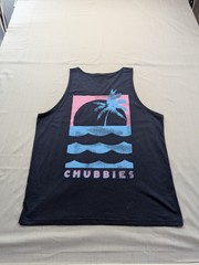 New Mens Chubbies Tank Top Size XL Distressed Look Palm Vice