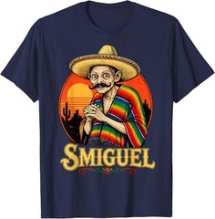 Smiguel Mexican Sombrero Vintage Mexican Culture Mashup T-Shirt