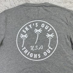 NWT Chubbies Shirt Mens Large Gray Triple Palm Graphic Short Sleeve T Shirt L