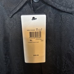 Guess Men’s regular fit Shirt Long Sleeves Paisley Print Allover Size XL