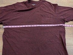Ariat Rebar Men’s Size Large Tall Maroon Pocket Tee Work Shirt
