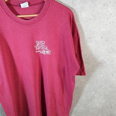 Vintage Cal Cru Brew Thru Graphic 90s USA Single Stitch T Shirt Mens XL Pink