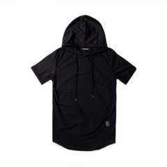 Camiseta Con Capucha Camisa De Algodón De Manga Corta Moda Deportivo Para Hombre