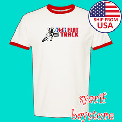 AMA Pro Racing Flat Track Men’s Ringer Red Size S to 3XL