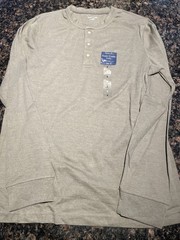 NWT Croft & Barrow Shirt Men’s Small Easy Care Long Sleeve Henley