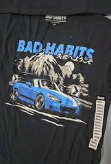 Bad Habits Racing Anime Graphic T-Shirt Lot 4pc SZ Small (S1C)