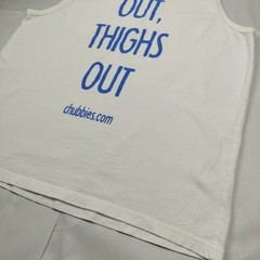 Chubbies Mens XXL Skys Out Thighs Out White Soto Tank Top Graphic Tee Sleeveless