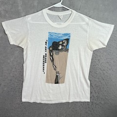 A1 Vintage 90s Malcolm X By Any Means Necessary T Shirt Adult Mens XL White Mens